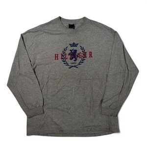 Grey Tommy Hilfiger Crest Long Sleeve T-Shirt - XL